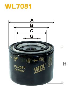 WIX FILTERS alyvos filtras WL7081